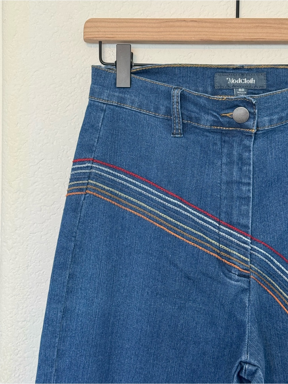 NWT Modcloth Rainbow Flare Jeans Size US 8 Vintage - Picture 4 of 10